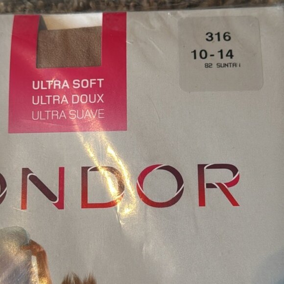 Mondor Ballet Dance Tights Ultra Soft Size 10-14 Suntan - Picture 2 of 5